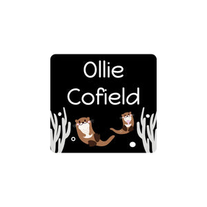 square clothing labels otter black