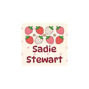 square strawberry clothing labels