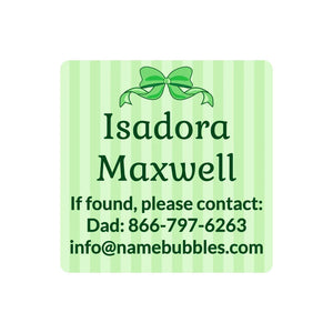 contact name labels bow green