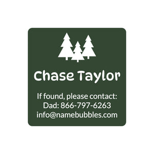 contact labels campsite dino roar