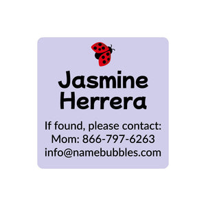 contact labels ladybug periwinkle