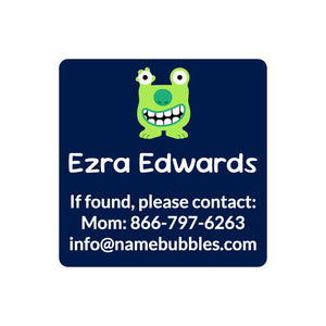 contact name labels monsters dark blue