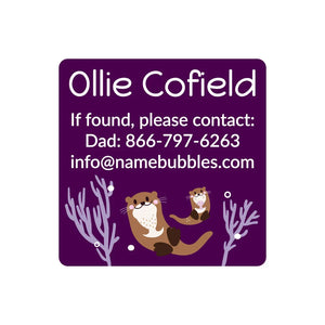 contact labels otter dark purple