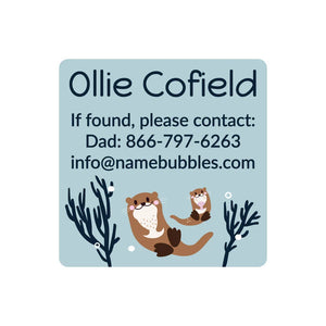 contact labels otter powder blue