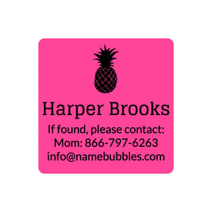 pineapple black contact labels