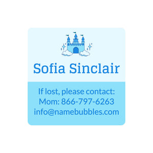 contact labels princess blue