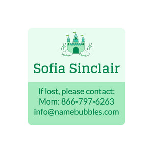 contact labels princess green