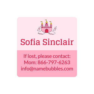 contact labels princess pink