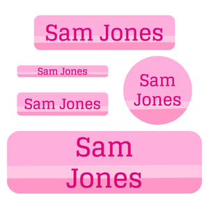 waterproof labels pack ombre pink