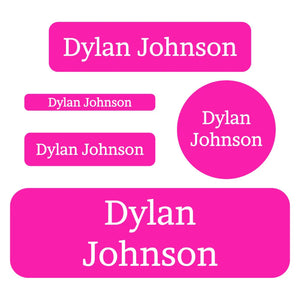 waterproof labels pack one color hot pink