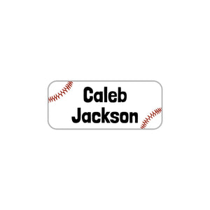 extra small rectangle labels for kids baseball green