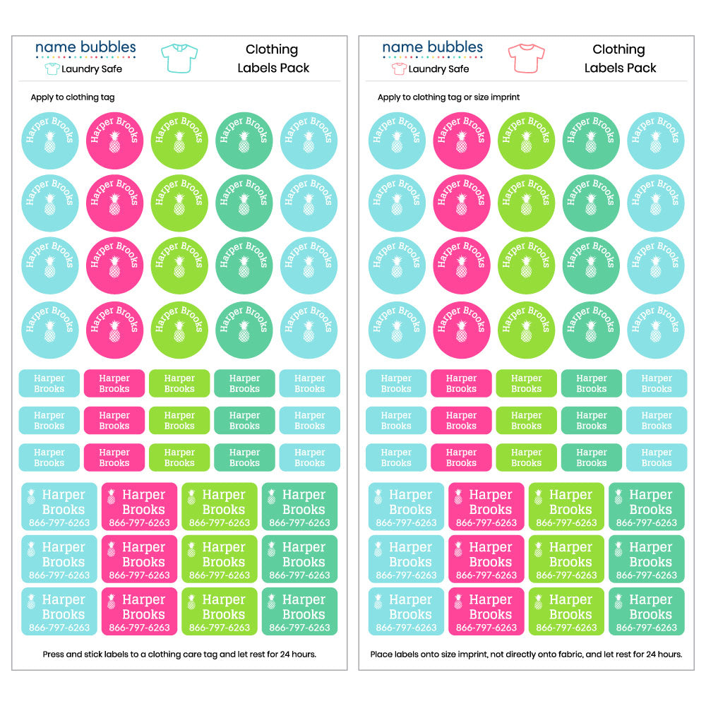 Clothing shop sticker labels