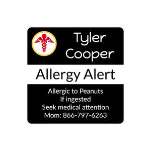 personalized allergy labels