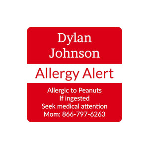 custom allergy labels