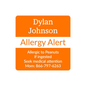 custom allergy labels