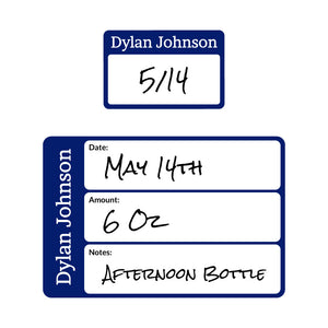 one color baby bottle date write-on labels