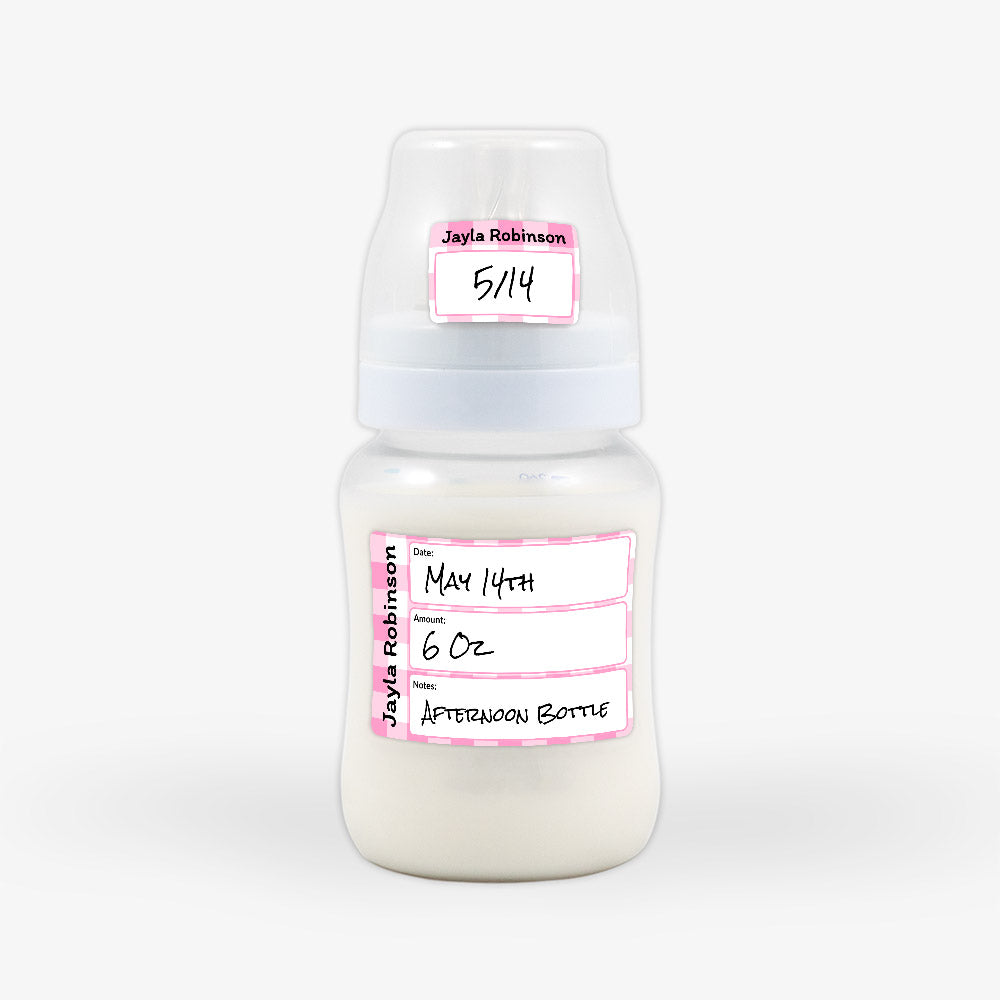 Baby shop bottle labels