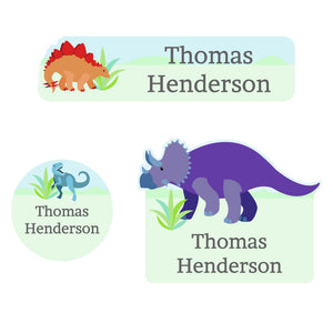 dinosaurs baby labels pack