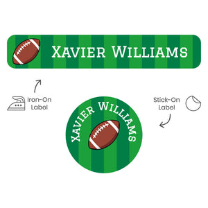 football camp clothing labels pack