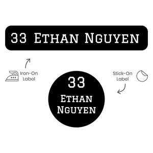 jersey black camp clothing labels pack