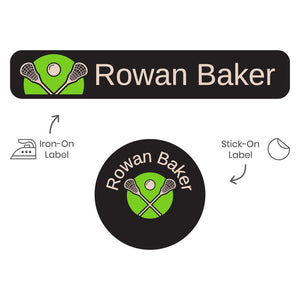 lacrosse lime green camp clothing labels pack