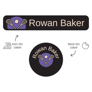 lacrosse purple camp clothing labels pack