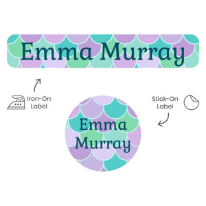 camp clothing labels pack mermaid pattern ariel