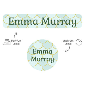 camp clothing labels pack mermaid pattern mariana