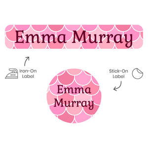 camp clothing labels pack mermaid pattern melody