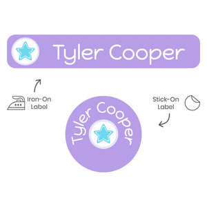 multicolor icon salt water taffy camp clothing labels pack