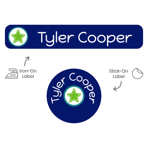 Custom Labels Multicolor Icon Labels for Camp Clothing Name Bubbles