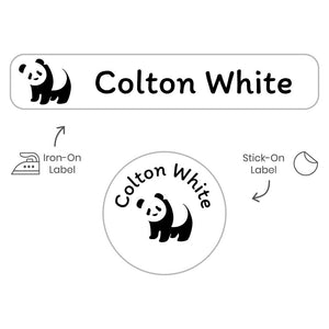 panda camp clothing labels pack