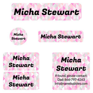 camp labels pack crystal prism rose quartz
