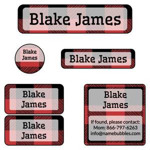 flannel camp labels pack