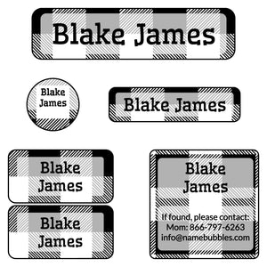flannel camp labels pack