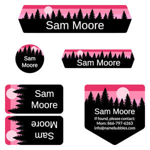forest sky camp labels pack