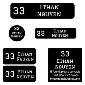 jersey camp labels pack