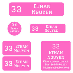 jersey camp labels pack