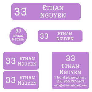 jersey camp labels pack