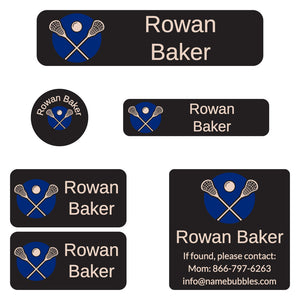 lacrosse navy blue camp labels pack