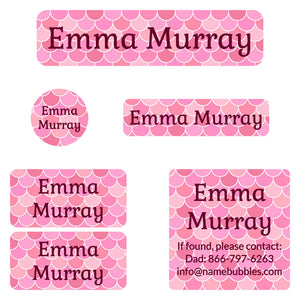 camp labels pack mermaid pattern melody