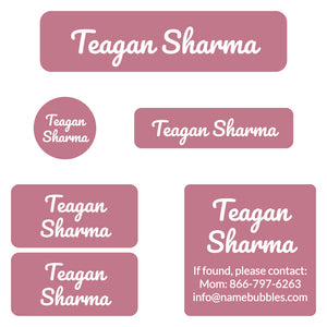 camp labels pack neutral color dusty rose