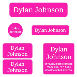 one color camp labels pack