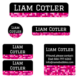 camp labels pack pixels pink