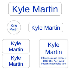 camp camp labels pack simple sapphire