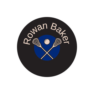 lacrosse navy blue circle name labels