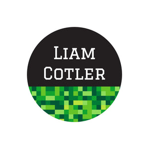 circle name labels pixels green