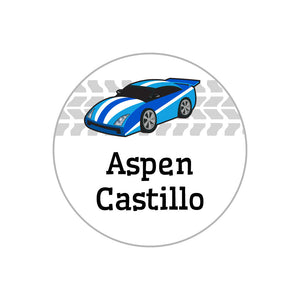 Labelname Racing Race Car Name Labels - Name Bubbles