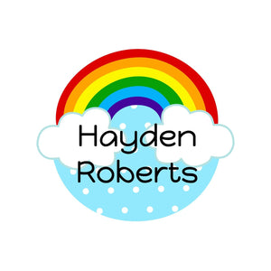 personalized rainbow name stickers
