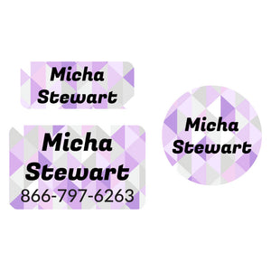 clothing labels pack labels crystal prism amethyst